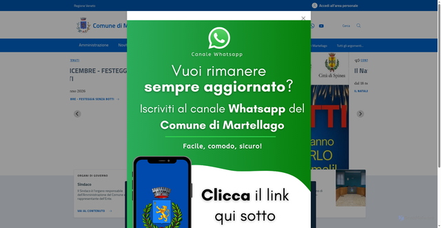 Security scan screenshot of https://www.comune.martellago.ve.it/