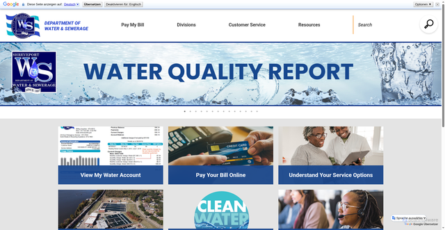 Security scan screenshot of https://www.shreveportlawater.gov//