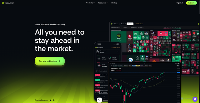 Security scan screenshot of https://tradevision.io