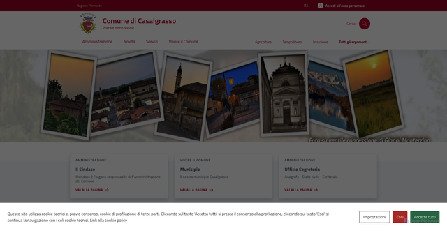 Security scan screenshot of https://www.comune.casalgrasso.cn.it