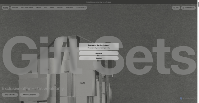 Security scan screenshot of https://www.se.rains.com/