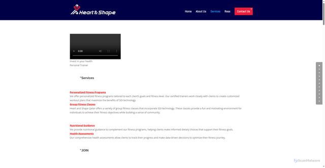 Security scan screenshot of https://heartandshape.com