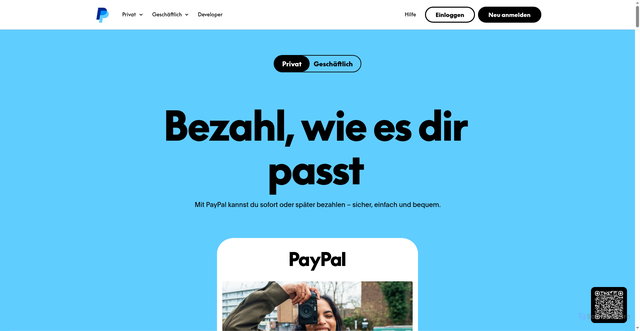 Security scan screenshot of https://paypal.com