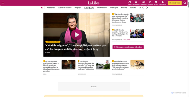 Security scan screenshot of https://lalibre.be