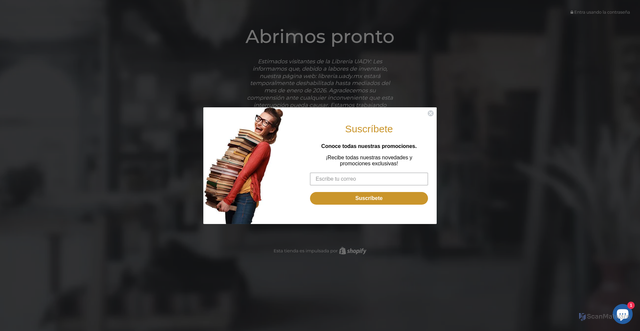 Security scan screenshot of https://libreria.uady.mx