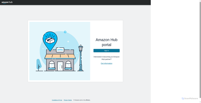 Security scan screenshot of https://hub.amazon.com
