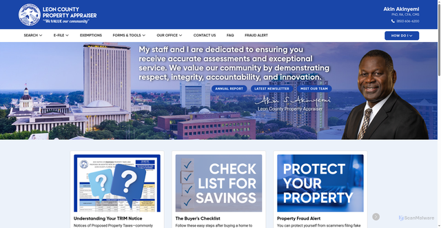 Security scan screenshot of https://www.leonpa.gov/