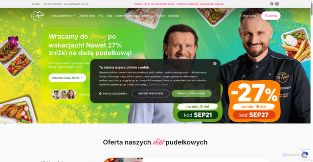 Security scan screenshot of https://www.fitapetit.com.pl