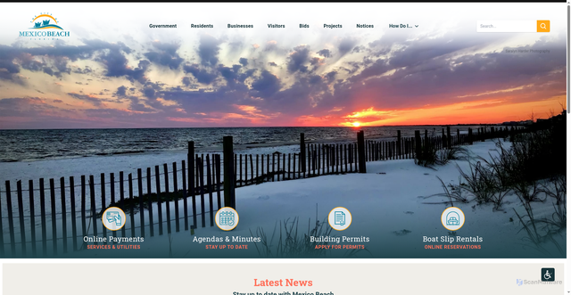 Security scan screenshot of https://mexicobeachfl.gov/