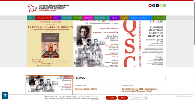 Security scan screenshot of https://www.isral.it/