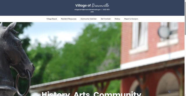 Security scan screenshot of https://www.brownvillenebraska.gov/