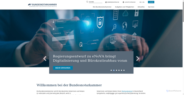 Security scan screenshot of https://www.bnotk.de/