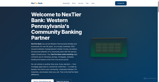 Security scan screenshot of https://nextierbank.co.com/