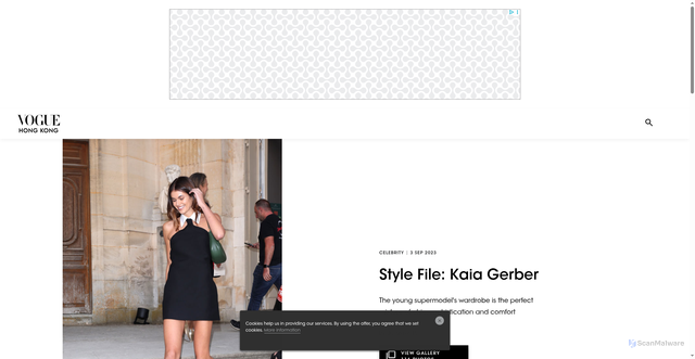 Security scan screenshot of https://www.voguehk.com/en/article/celebrity/kaia-gerber-style-file/