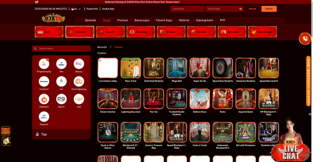 Security scan screenshot of https://americano-all-day.com/games/casino