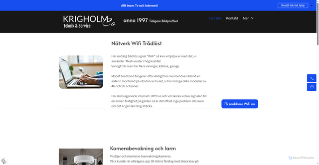 Security scan screenshot of https://bildproffset.se