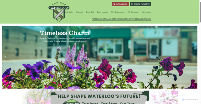 Security scan screenshot of https://waterlooin.gov/