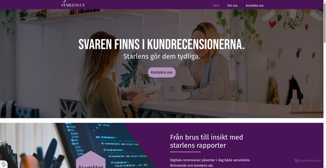Security scan screenshot of https://starlensuf.se
