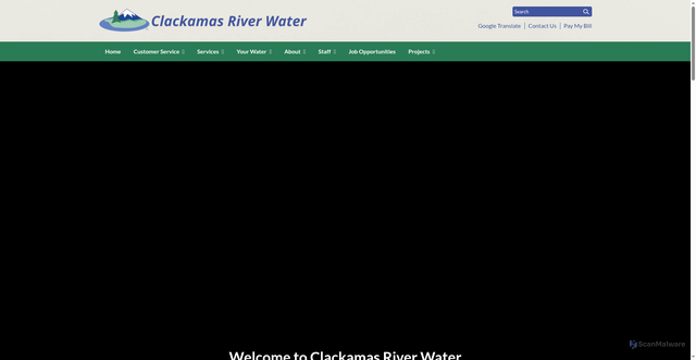 Security scan screenshot of https://www.crwater.com/