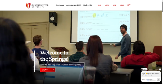 Security scan screenshot of https://gardner-webb.edu