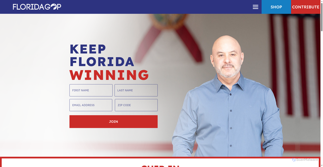 Security scan screenshot of https://florida.gop/