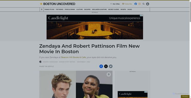 Security scan screenshot of https://bostonuncovered.com/zendaya-robert-pattinson-the-drama-boston/