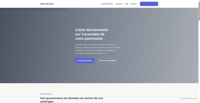 Security scan screenshot of https://www.clairvalorance.com/