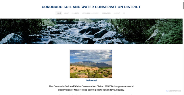 Security scan screenshot of https://www.coronadoswcdnm.gov/