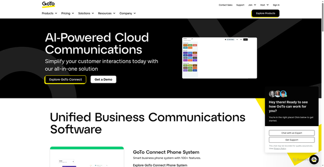 Security scan screenshot of https://www.goto.com