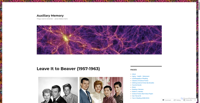 Security scan screenshot of https://auxiliarymemory.com/2024/07/17/leave-it-to-beaver-1957-1963/