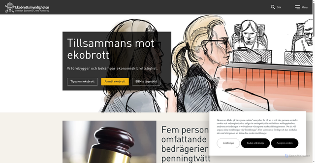 Security scan screenshot of https://www.ekobrottsmyndigheten.se/