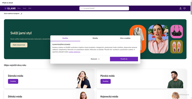 Security scan screenshot of https://www.glami.cz