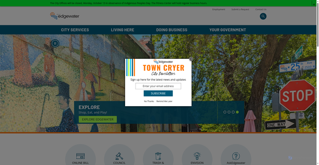Security scan screenshot of https://www.edgewaterco.gov/