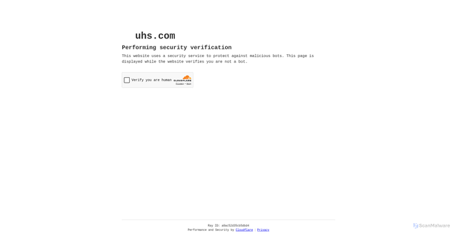 Security scan screenshot of https://uhsinc.com