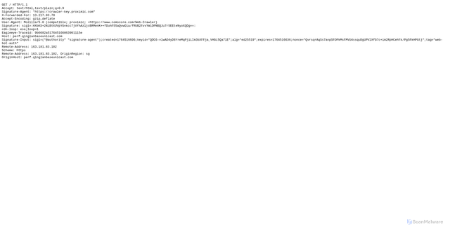 Security scan screenshot of https://perf.qinglanbaseunicast.com/