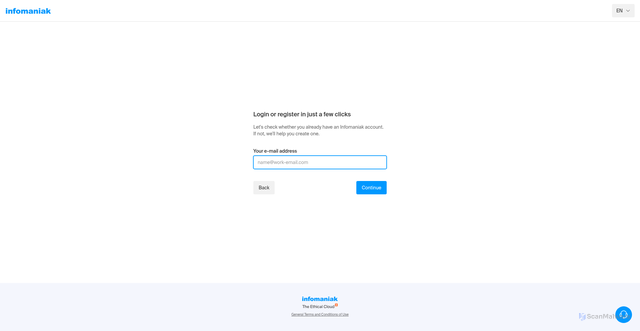 Security scan screenshot of https://welcome.infomaniak.com