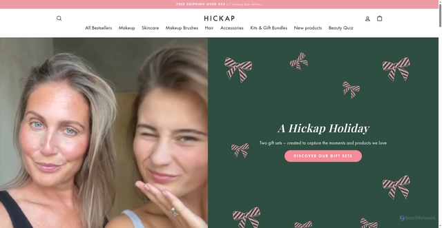 Security scan screenshot of https://hickap.com/