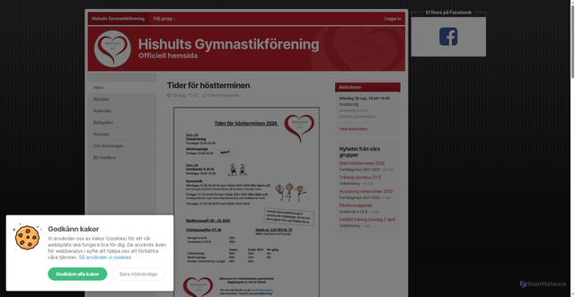 Security scan screenshot of https://hishultsgf.se