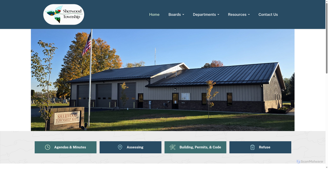 Security scan screenshot of https://sherwoodtwpmi.gov/