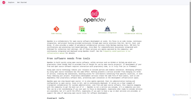 Security scan screenshot of https://git.openstack.org