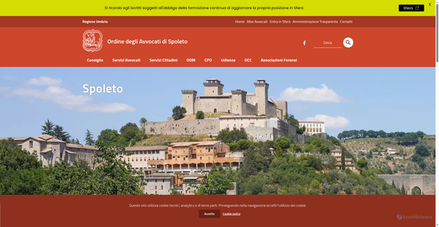 Security scan screenshot of https://avvocatispoleto.it/
