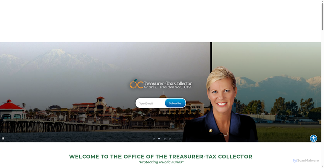 Security scan screenshot of https://octreasurer.gov/