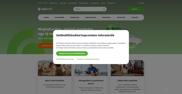 Security scan screenshot of https://otpbank.hu