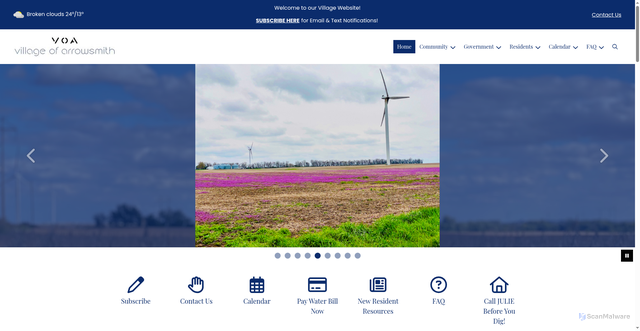 Security scan screenshot of https://arrowsmithil.gov/
