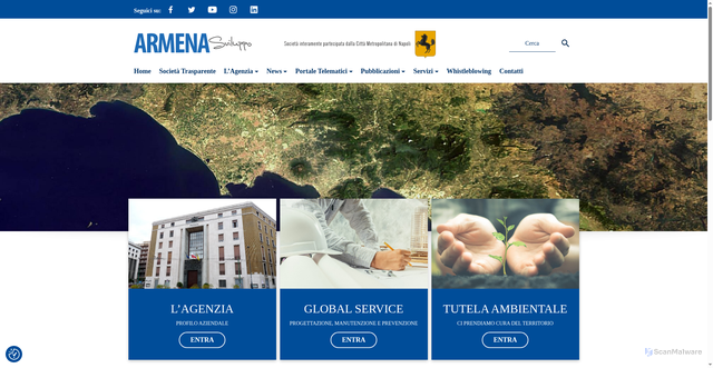 Security scan screenshot of https://www.armenasviluppo.it/