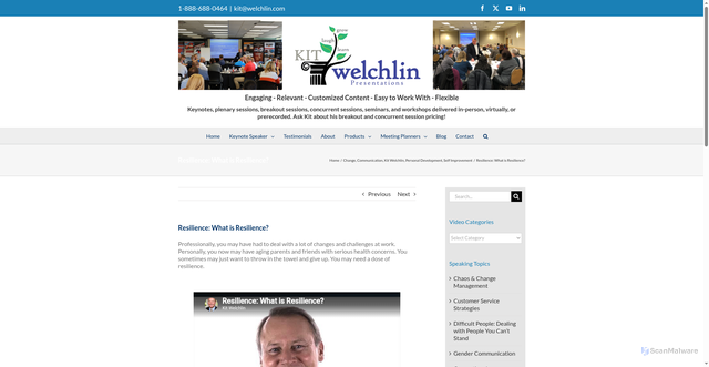 Security scan screenshot of https://welchlin.com/resilience-what-is-resilience/