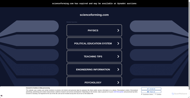 Security scan screenshot of https://i.scienceforming.com