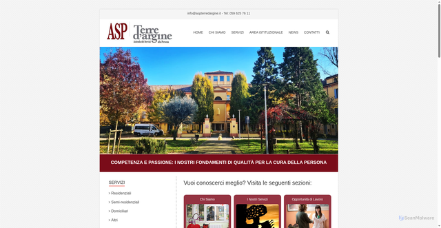 Security scan screenshot of https://www.aspterredargine.it