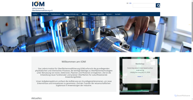 Security scan screenshot of http://www.iom-leipzig.de