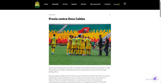 Security scan screenshot of https://www.atleticobucaramanga.com.co/post/previa-contra-once-caldas